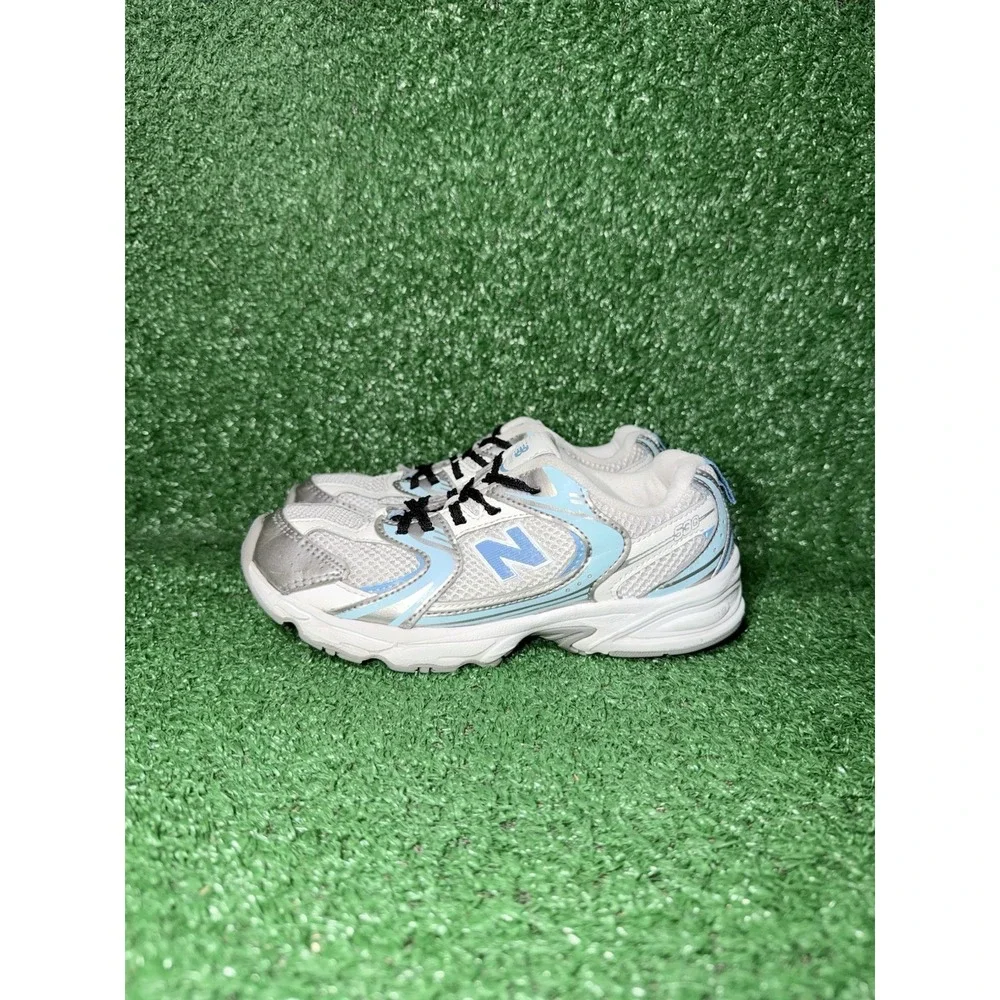 New Balance 530 Youth Kids Size 2Y Blue White Walking Shoes Comfort Sneakers
